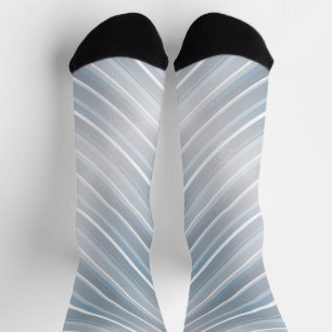 Chaussette Bleu gris rayé élégant