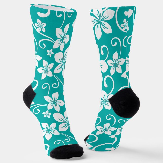 CHAUSSETTE BLEU HAWAI (TEAL) (Angulaire)
