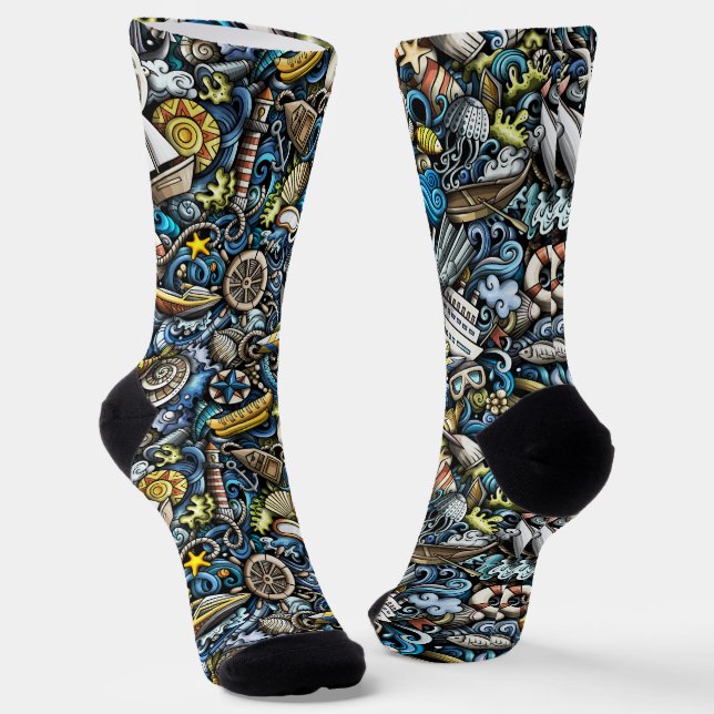 Chaussette Bleu Nautique (Angulaire)