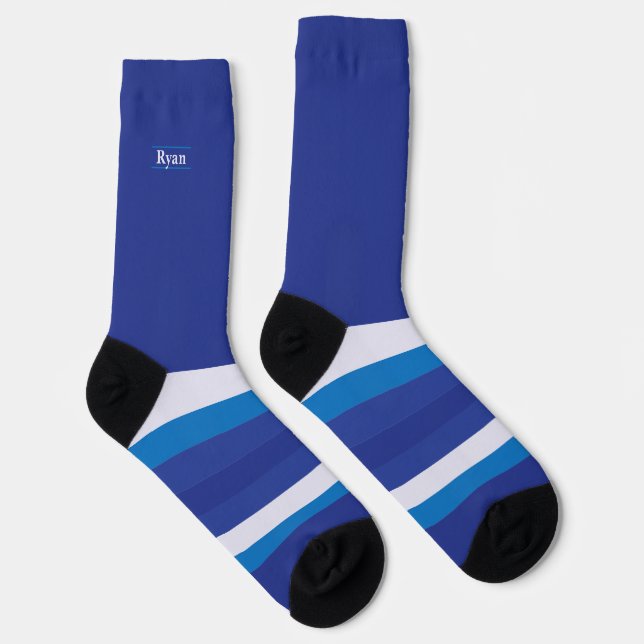 Chaussette Bleu Schtroumpper Secret Stripes Wild (Droite)