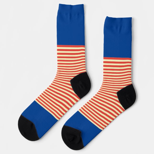 Chaussette Bleu, Tailles Oranges (Gauche)