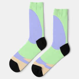 Chaussette Bleu vert ombre fluide marbre boho audacieux motif