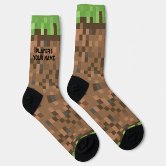 Chaussette Bloc Chaussettes Pixel Pixel - Nom personnalisé