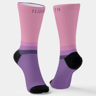 Chaussette Bloc de couleur violet poursy violet foncé personn