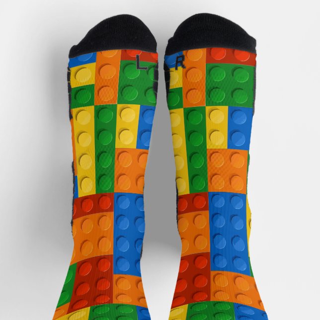 Chaussette Blocs de construction Motif peau Jouet Briques de  (Haut)