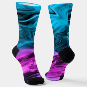 Chaussette Blurred arrière - plan à la mode pourpre et bleu s