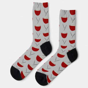 Chaussette Bol à motif de nouilles de riz asiatiques