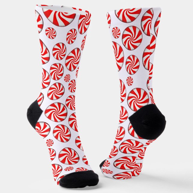 Chaussette Bonbons de Noël à la menthe poivrée (Angulaire)