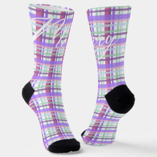 Chaussette Bonbons de Noël Joyeux équipage de Noël Plaid