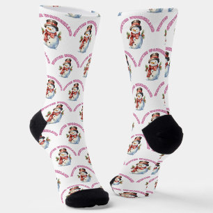 Chaussette Bonhommes de neige en pays d'hiver