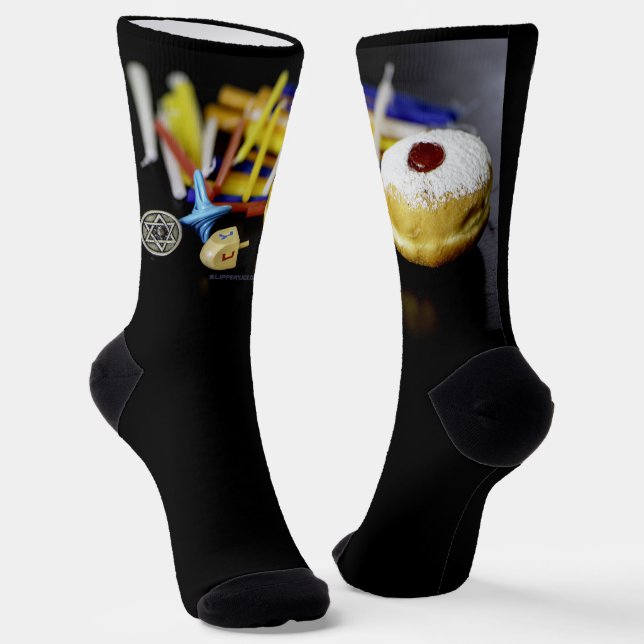 Chaussette Bonne Hanoukka Star de David menorah Dreidel Slipp (Angulaire)