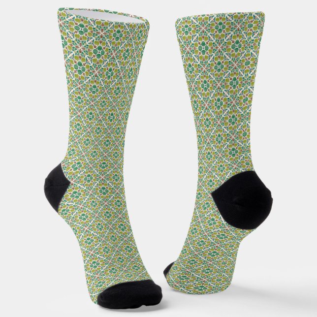 Chaussette Botanical Pop - Olive (Angulaire)
