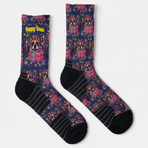 Chaussette Bouledogue français Noël