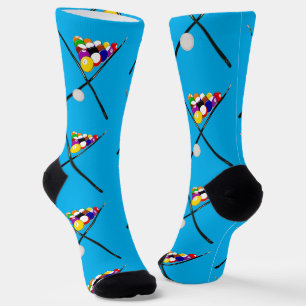 Chaussette Boules de billard et queues de billard