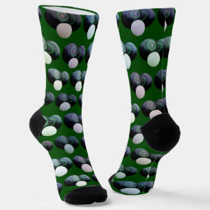 Chaussette Boules De Pelouse Vertes Et Noires, Chaussettes D'