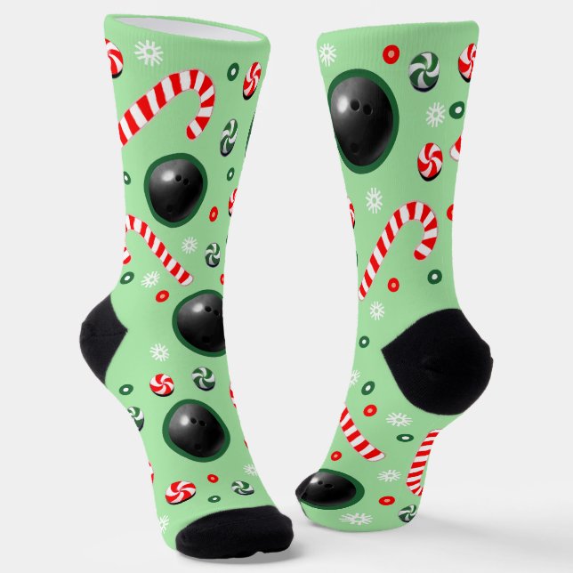 Chaussette Bowling Christmas Holiday Gifts Socks (Angulaire)