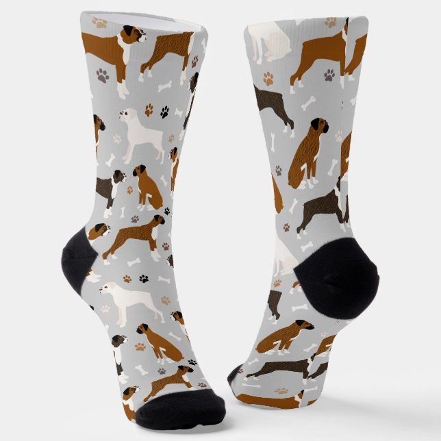 Chaussette Boxer Chien Bones et Paws Chaussettes (Angulaire)