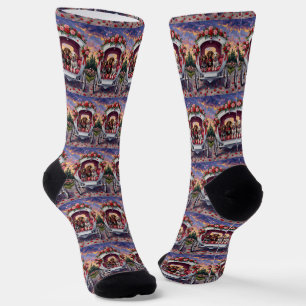 Chaussette Braque allemand à poil court Saint-Valentin