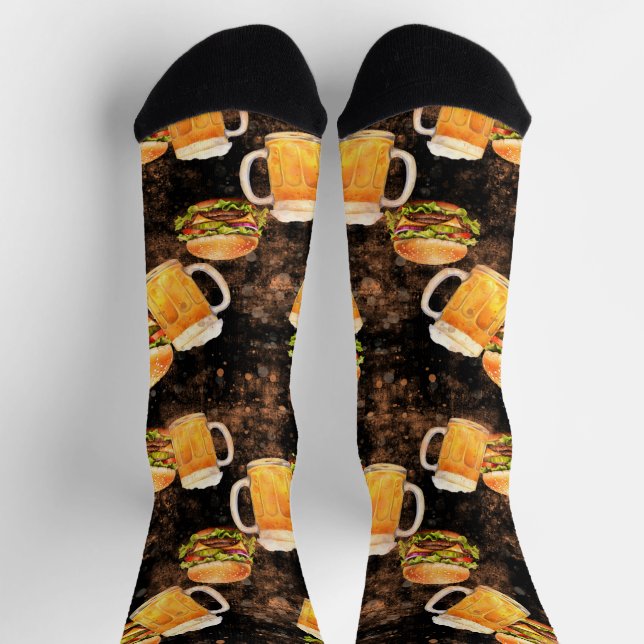 Chaussette Brasserie Hamburger sur brassée foncée (Haut)