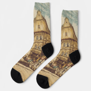 Chaussette Bratislava par Richard Lux siècle Gravure colorée