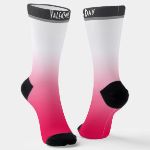 Chaussette Bright été rouge et blanc dégradé ombre