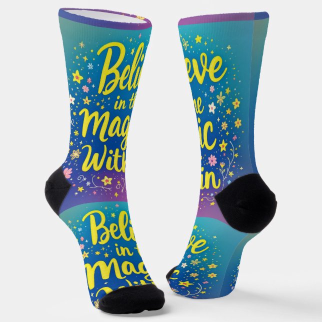 Chaussette Bright Socks Croient en la Magie Intérieure 003947 (Angulaire)