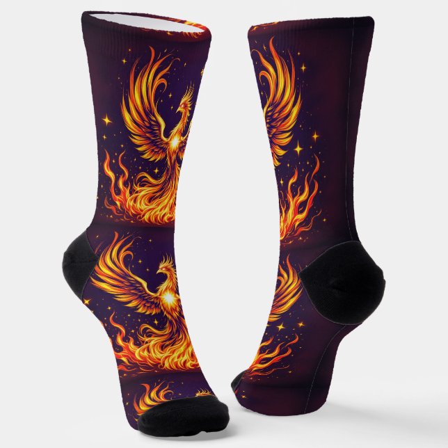 Chaussette Bright Socks Fire Bird Flames 0044017 (Angulaire)