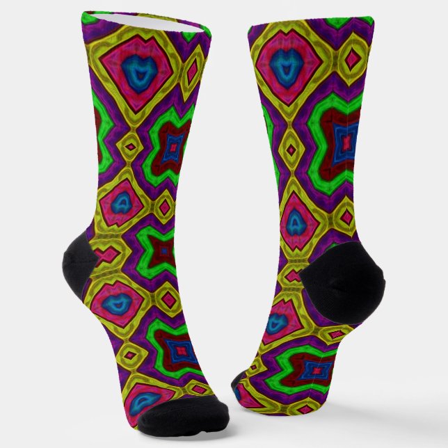 Chaussette Bright Socks Fractal Seamless Patterns 0042021 (Angulaire)