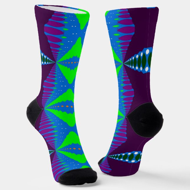 Chaussette Bright Socks Fractal Seamless Patterns 0042042 (Angulaire)