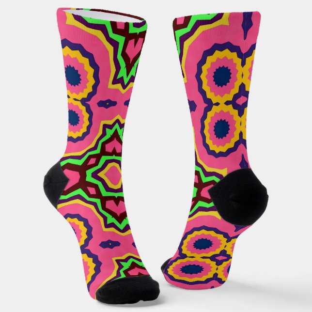 Chaussette Bright Socks Fractal Seamless Patterns 0042048 (Angulaire)