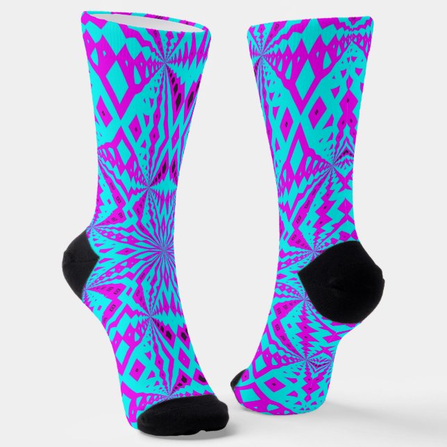 Chaussette Bright Socks Fractal Seamless Patterns 0042053 (Angulaire)
