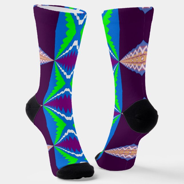 Chaussette Bright Socks Fractal Seamless Patterns 0042076 (Angulaire)