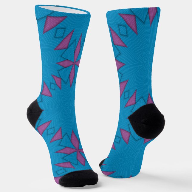 Chaussette Bright Socks Fractales Motifs Sans Couture 0042015 (Angulaire)