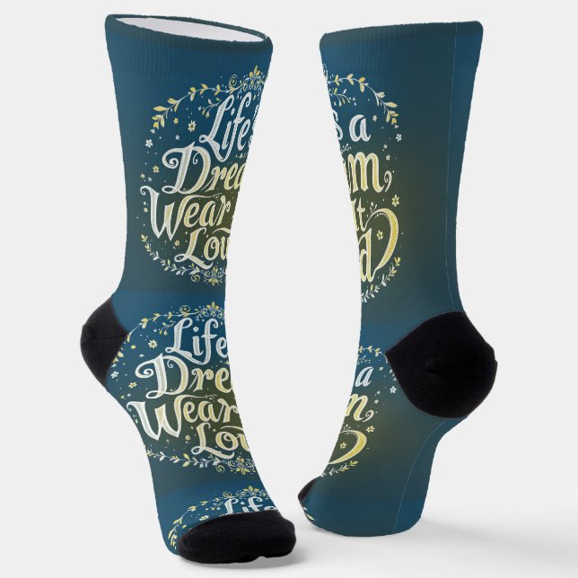 Chaussette Bright Socks Life's A Dream Wear It Loud 0044041 (Angulaire)