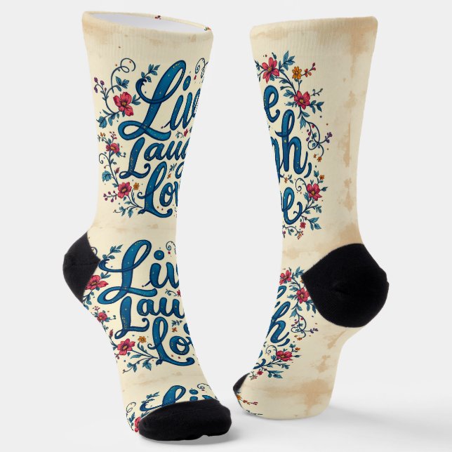 Chaussette Bright Socks Live Laugh Love 0044031 (Angulaire)