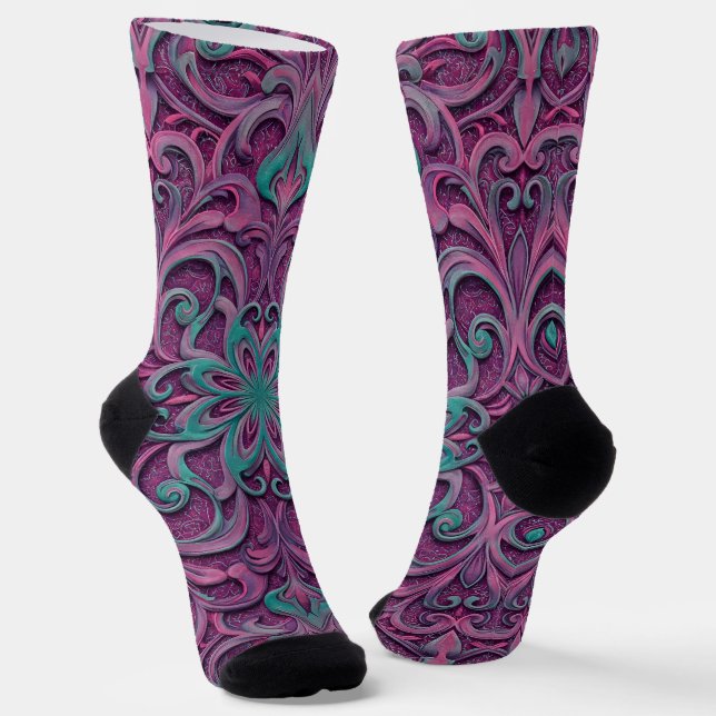Chaussette Bright Socks Motifs Sans Couture Élaborés 0039297 (Angulaire)