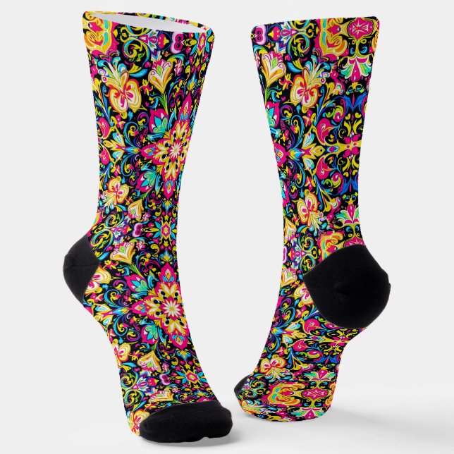 Chaussette Bright Socks Motifs Sans Couture Élaborés 0039375 (Angulaire)