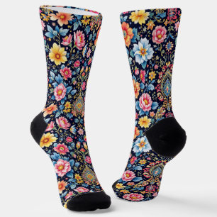 Chaussette Bright Socks Motifs Sans Couture Élaborés 0039376