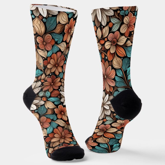 Chaussette Bright Socks Motifs Sans Couture Élaborés 0039388 (Angulaire)