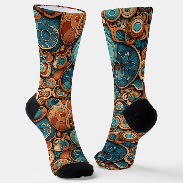 Chaussette Bright Socks Motifs Sans Couture Élaborés 0039390 (Angulaire)