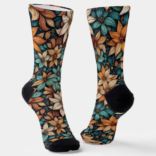 Chaussette Bright Socks Motifs Sans Couture Élaborés 0039397 (Angulaire)