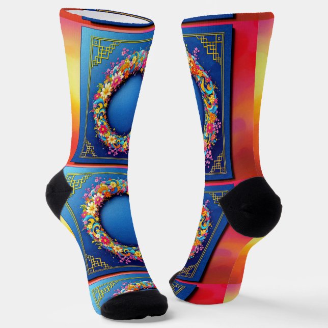 Chaussette Bright Socks Motifs Sans Couture Élaborés 0039410 (Angulaire)