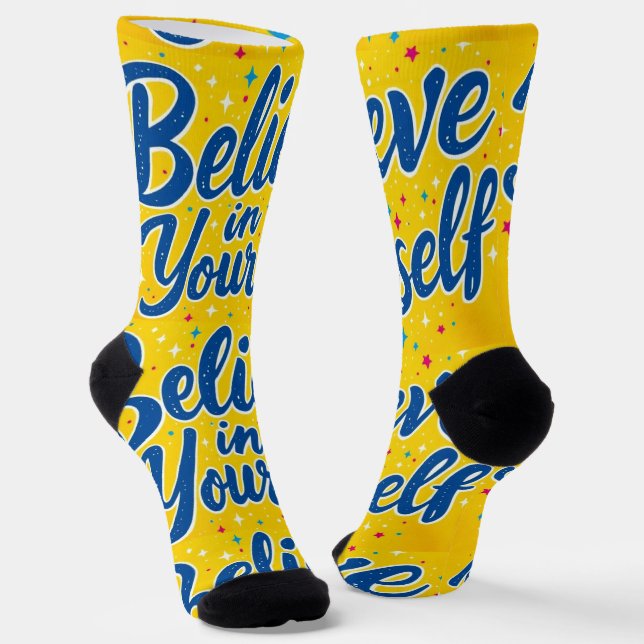 Chaussette Bright Socks RANDOPIX Croyez En Vous 0039497 (Angulaire)