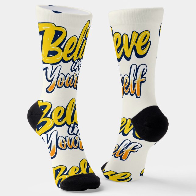 Chaussette Bright Socks RANDOPIX Croyez En Vous-Même 0039491 (Angulaire)