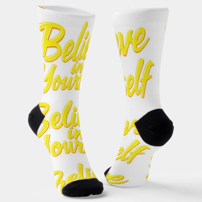 Chaussette Bright Socks RANDOPIX Croyez En Vous-Même 0039493 (Angulaire)