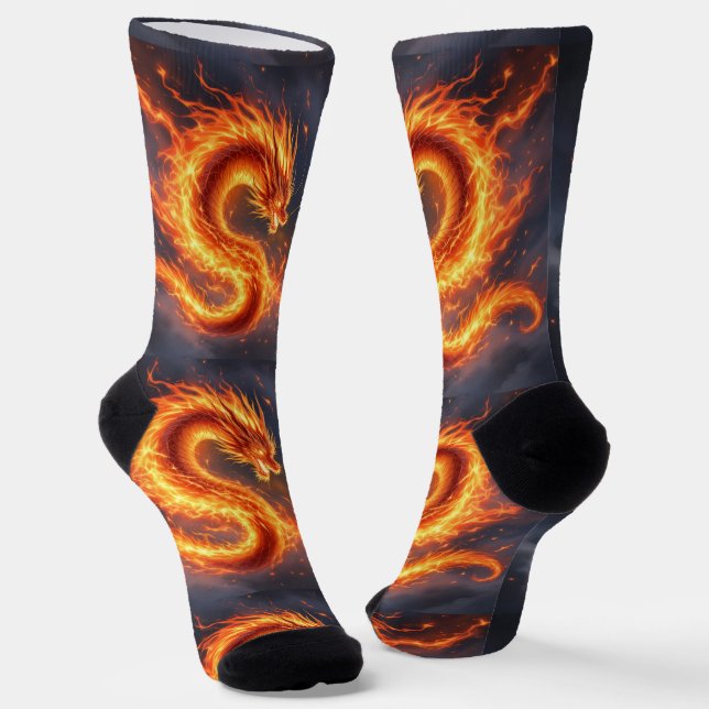 Chaussette Bright Socks RANDOPIX Fire Serpent 0039505 (Angulaire)