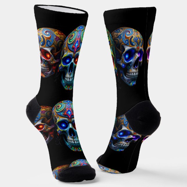 Chaussette Bright Socks Skull Pics 0037633 (Angulaire)