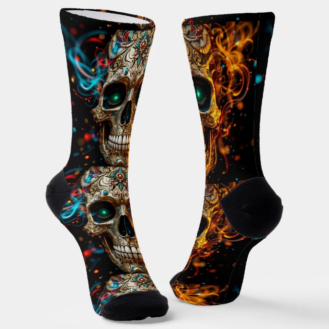Chaussette Bright Socks Skull Pics 0037647 (Angulaire)