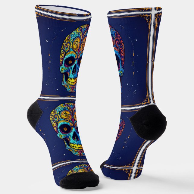 Chaussette Bright Socks Skull Pics 0037659 (Angulaire)