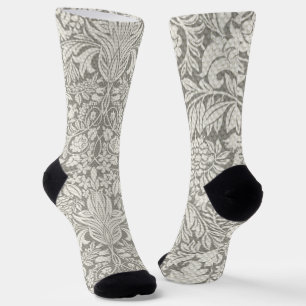 Chaussette brocade en dentelle blanche élégante